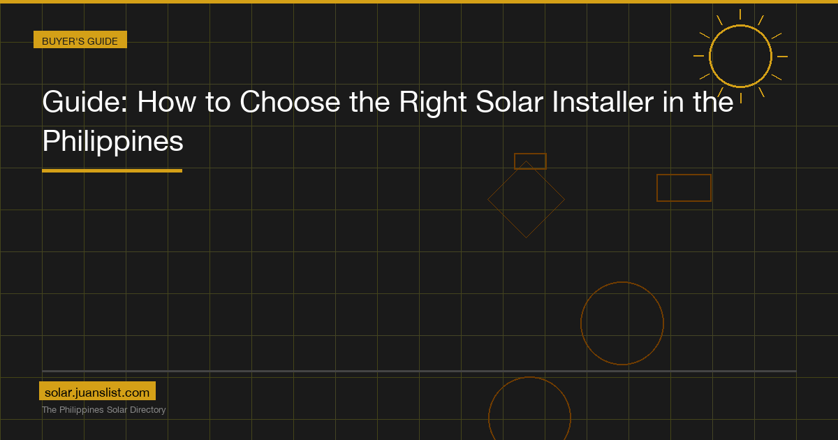 Guide: How to Choose the Right Solar Installer in the Philippines